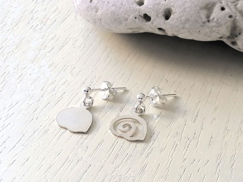 Snail Earrings Sterling Silver, Match Snail Earrings, Girly Jewelry, Minimalist Everyday Post Earrings