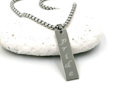 LGBT Pride Tag Necklace, Gay Lesbian Transexual Bisexual Genderqueer Pride Necklace, LGBTQ Pride Jewelry Gifts, Pride Month Gift