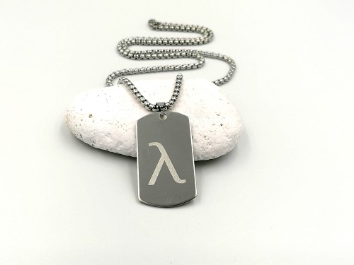 Lambda Necklace, Gay Pride Lesbian Pendant Necklace, LGBT Pride Jewelry Gift, Equality, Bisexual, Transgender, BiAngles, Queer, λ necklace